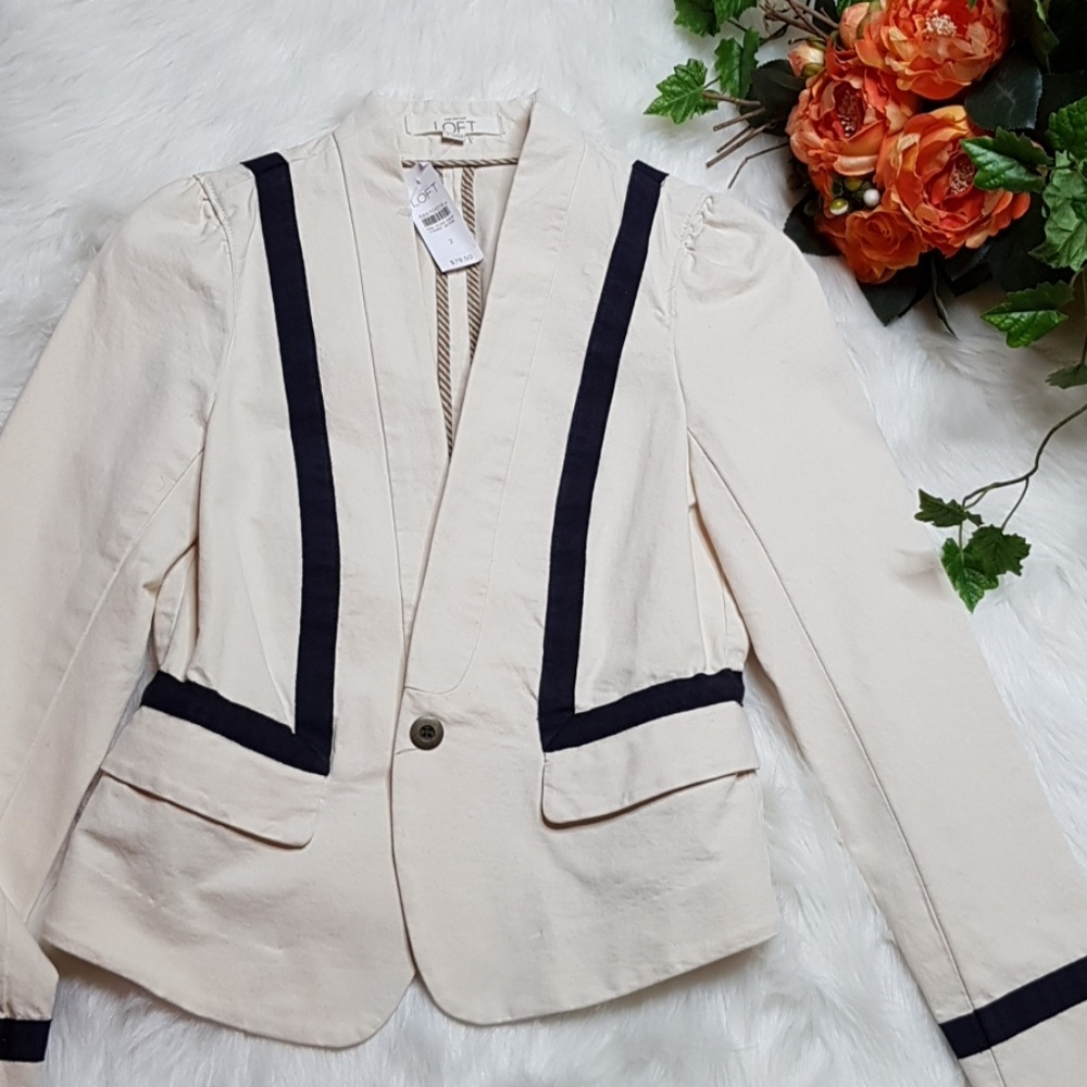 NWT LOFT ANN  TAYLOR BLAZER  SIZE 2 - Picture 3 of 5